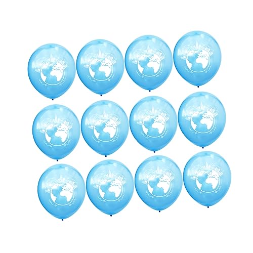 WESIEVYA 10 Stück 12 Ballondekoration Ballons Werkzeugkasten Hochzeitsballons perlmuttfarbene Luftballons Kugelballons goldene Luftballons Paillettenballons Latexballons Partyballons Blue von WESIEVYA