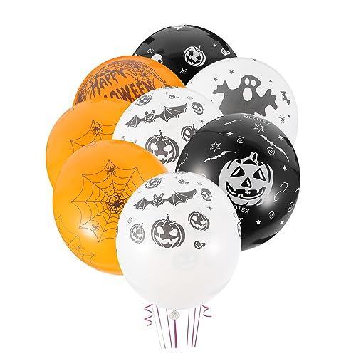 WESIEVYA 100St Kürbis Ballon Halloween-Zubehör Halloween-Festival-Ballons halloween grusel halloween kleidung balloon Dekorative Luftballons einzigartiges Ballondekor Emulsion Colorful von WESIEVYA