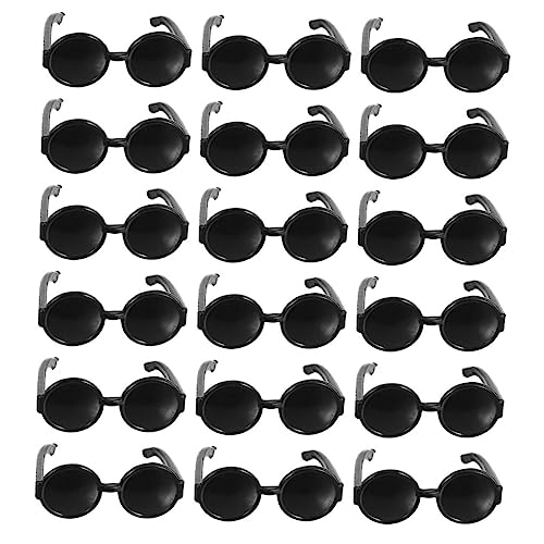 WESIEVYA 100St Mini-Brille Puppen-Anziehspielzeug Amerikanische Puppenbrille Mini-Puppen geldgeschenke Weihnachten weihnachsgeschenk modische Puppenbrille Puppe Sonnenbrille Plastik Black von WESIEVYA