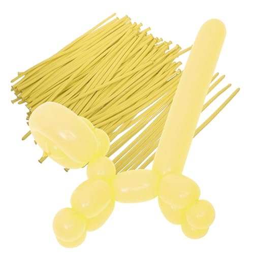 WESIEVYA 100St verdrehter Tierballon Party lange Luftballons Dekorative Luftballons tierluftballone tier luftballons Hochzeit lange Luftballons Party mit Latex-Luftballons Emulsion Yellow von WESIEVYA