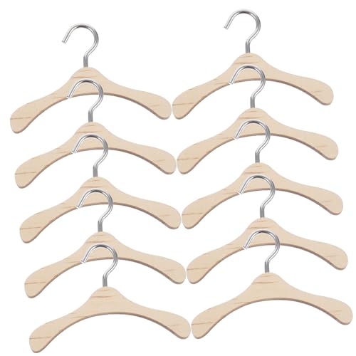 WESIEVYA 10er Set Kleiderbügel Für BJD Puppen Puppenzubehör Für Kleidung Hängersystem Für Puppenkleider Kleiderbügel Für Puppenoutfits von WESIEVYA