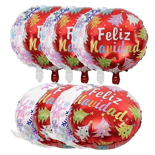 WESIEVYA 10st Weihnachtsballons Weihnachtsfolienballon Weihnachten Neon Leuchtende Partyballons Kaktus-dekor Kaktusballon Weihnachtsparty Liefert -dekorationen Aluminiumfolie von WESIEVYA