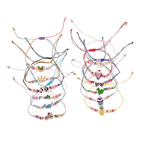 WESIEVYA 12St Perlenarmbänder Kinder moebel Kindermode Kinder Party Zubehör Kinder Armband mit Pandamotiv Kinder Armband mit Süßigkeitenmotiv Kinderarmband Perlenarmband Legierung von WESIEVYA