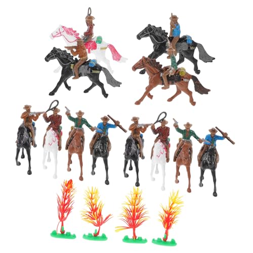 WESIEVYA 12St Puppenmodell Wildwestfiguren Pferdestatuendekoration westliche Modelle hühner Spielzeug Vintage Dekoration boytoy weihnachtsdeko Tischdekorationen Menschen Modelle Plastik von WESIEVYA