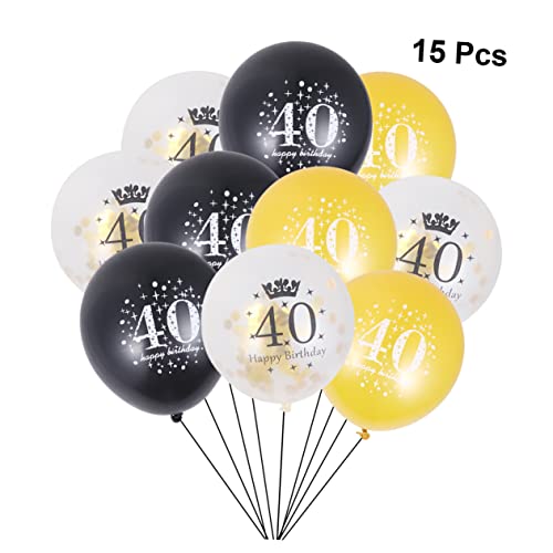 WESIEVYA Konfetti Luftballons Set Dekorative Ballons Für Geburtstagsfeiern Jubiläen Und Besondere Anlässe Ballons + 5 Konfetti Ballons Für 40 Geburtstag von WESIEVYA