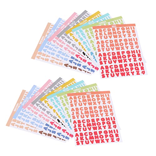 WESIEVYA Bunte Buchstaben Aufkleber Selbstklebende Alphabet Sticker Für DIY Projekte Scrapbooking Und Handarbeiten 8 Packungen Dekorative Sticker Für Notizbücher von WESIEVYA