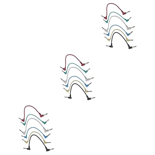 WESIEVYA 18 Stk gitarrenzubehör Ersatzkabel für Gitarreneffekte Effektorkabel Pedal-Patchkabel Patchkabel Gitarre Netzteil stoßverbinder rechtwinkliges Patchkabel Gitarren-Patchkabel von WESIEVYA