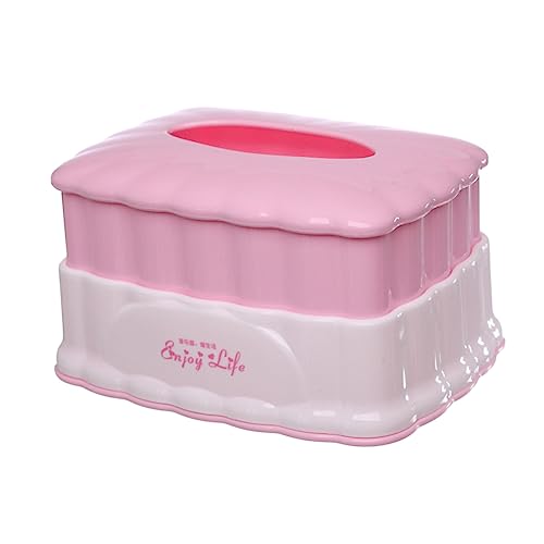 WESIEVYA 1Stk Pappschachtel Storage Boxes aufbwahrungs-Box aufbewarboxen papiertaschentücher Box Serviettenetui Behälter für Kleinigkeiten papierhandtuchspender Desktop-Organizer Rosa von WESIEVYA