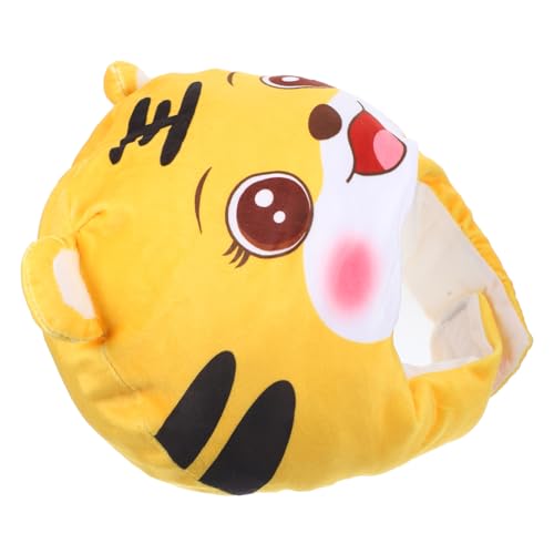 WESIEVYA 1Stk Tiger Kopfbedeckung Hut tiermütze tierkostüme Tiger Fotorequisit Tier-Cosplay Cartoon-Tiger-Hut Partyhüte für Kinder schöner Tigerhut Cosplay-Kostümhut PP Baumwolle Yellow von WESIEVYA