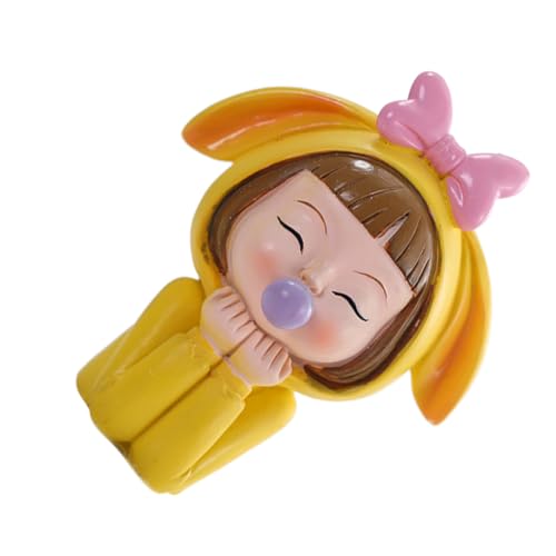 WESIEVYA 1Stk mädchen puppe dekoration kinder dekor Mini-Prinzessin-Statue Prinzessin Dekorationen Blasendekor adventsgeschenke kinder basteln Tortendeko für Kinder Partyzubehör Harz Yellow von WESIEVYA