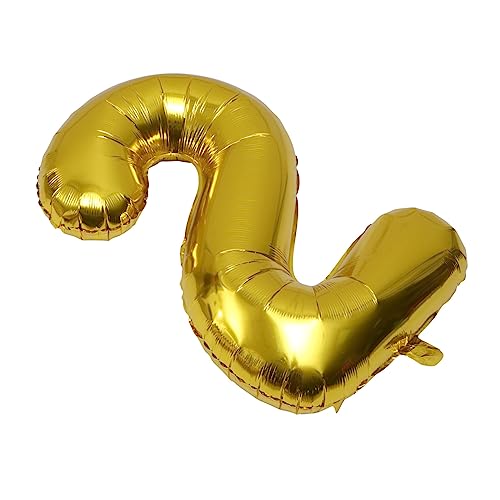 WESIEVYA 1stk Digitaler Aluminiumfolienballon Dekorativer Luftballon Folienballons Zahlenballons Helium Partydekorationsballon Hochzeitsballons Bling Dekor Riesige Anzahl Ballons Golden von WESIEVYA