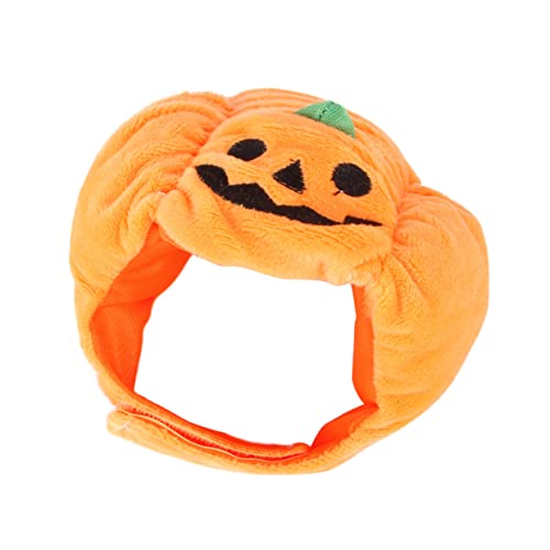 WESIEVYA 1stk Halloween-haustierhut Hund Kürbis Katze-halloween-kostüm Haustier-halloween Rollenspielkostüm Halloween-hundekostüm Hunde-halloween-hüte Halloween-kürbishut Kürbiskappe Orange von WESIEVYA