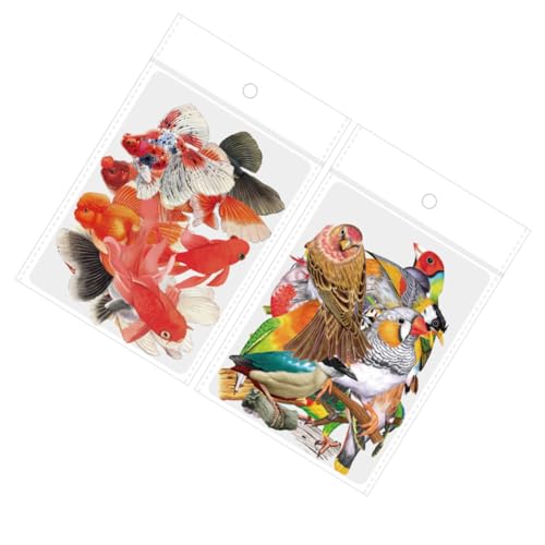 WESIEVYA 2 Handbuch-Aufkleber botanische Aufkleber Aquarellaufkleber für Wasserflaschen alte Aufkleber 3D-Aufkleber Scrapbooking Sticker Scrapbook Stickers PVC-Aufkleber Scrapbook-Aufkleber von WESIEVYA