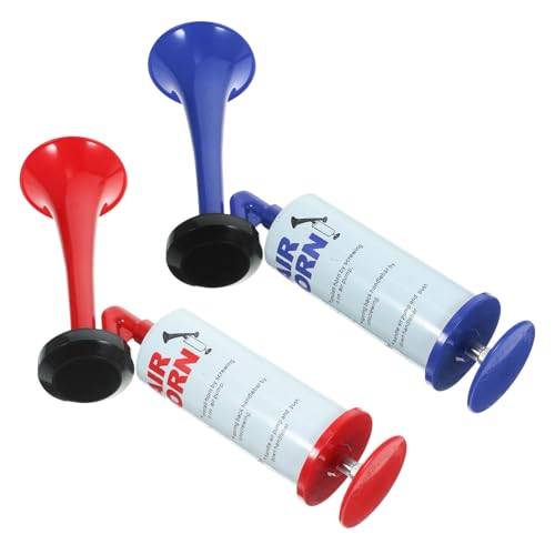 WESIEVYA 2 Stück Handpush Air Horn Laute Fußball Trompete Für Events Und Partys Druckluft Signalhörner Für Sportveranstaltungen Und Feiern Ideal Für Fußballspiele Und Fanfaren von WESIEVYA