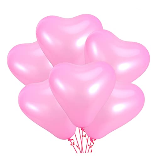 WESIEVYA 20 Stück 10 Zoll Herzförmige Latexballons Rosa Verdickte Luftballons Für Party Dekoration Geburtstagsfeiern Und Hochzeiten Ideal Für Romantische Anlässe Und Feierlichkeiten von WESIEVYA