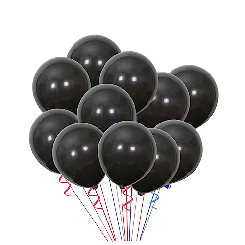 WESIEVYA 20 Stück 10 Zoll Schwarze Matte Luftballons Einfarbig Aus Für Geburtstagsfeiern Hochzeiten Halloween Partys Und Bar Dekorationen von WESIEVYA