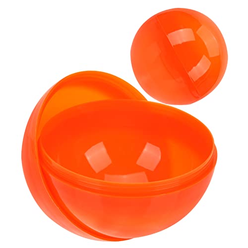 WESIEVYA 2St Gashapon-Kugel der Kranmaschine Runde Kaugummikapseln befüllbare Eierkugel plastikenten austecherformen ostern Befüllbare Eierornamente Geschenkverpackung Eierschalen Orange von WESIEVYA