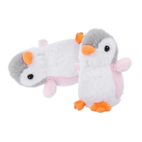 WESIEVYA 2St Pinguin-Puppe-Anhänger Halter pom Schild Hamster pinguin schlüsselanhänger pinguin kissen spielzeug Plüsch Schlüsselanhänger schöner Plüsch-Schlüsselanhänger Rosa von WESIEVYA