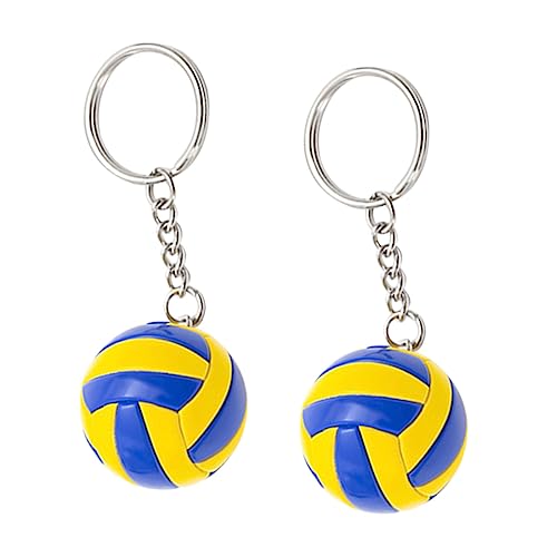 WESIEVYA 2St Volleyball-Modellspielzeug Basketball- kompakter Volleyball-Schlüsselanhänger volleyball schlüsselanhänger kinder schlüsselanhänger sport zubehör charms anhänger Leder von WESIEVYA