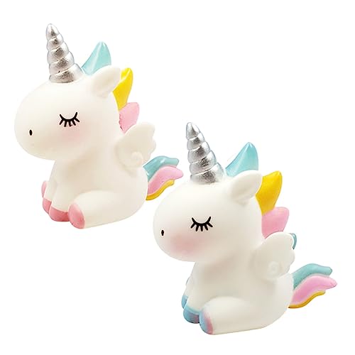 WESIEVYA 2st Kuchen Einhorn Dekoration Tischminiaturen Einhorn-verzierung Einhorn-kuchen-dekor Schöne Einhornfiguren Einhorn-kuchendekoration Einhorn Kuchen Einhorn-kuchenform von WESIEVYA