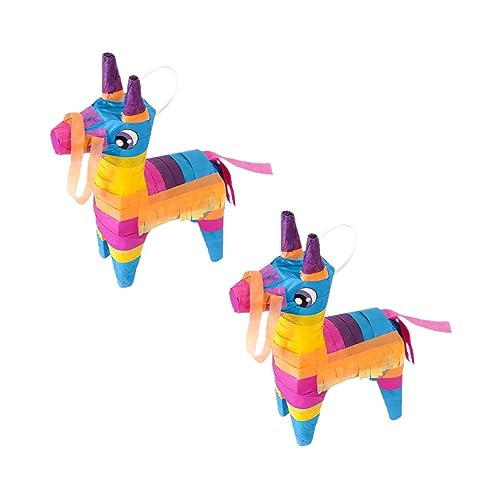 WESIEVYA 2st Piñata Mexikanisches Spielzeug Taco-party-dekorationen Festival-pinata-spielzeug Pinata-dekor Taco-tortillas Bulk-mini-spielzeug Kleine Regenbogen-pinata Massenspielzeug Papier von WESIEVYA