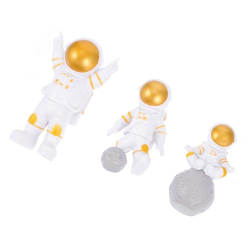 WESIEVYA 3 Stück Astronauten Ornamente Astronauten Party Mini Spielzeug Astronauten Figur Heimdekoration Wohnaccessoires Astronauten Verzierungen Auto Innendekoration Weltraum von WESIEVYA