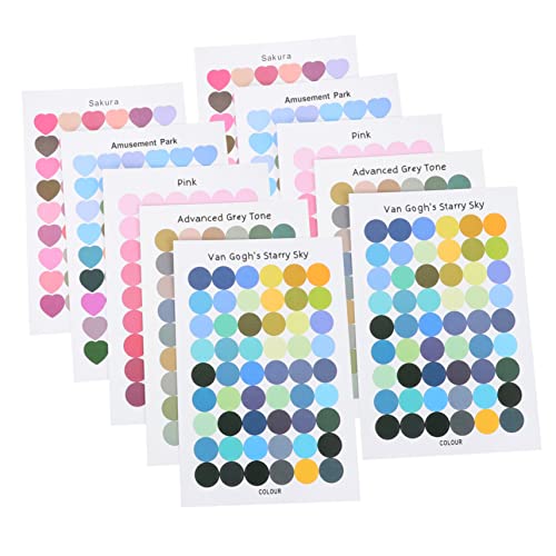 WESIEVYA Farbige Herz Aufkleber Runde Dekorative Sticker Für Scrapbooking Und Geschenkverpackungen Selbstklebende Deko Sticker Für Fotoalben Und Journale von WESIEVYA