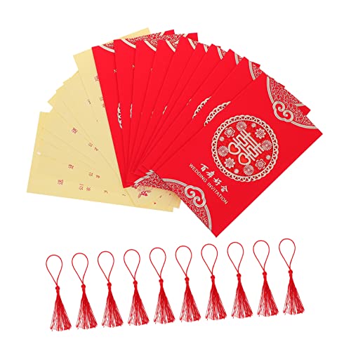 WESIEVYA 30 Stk Hochzeitseinladung Valentinstag chinesisches Dekor wedding invitations the wedding invitation Hochzeitsdekorationen für die Zeremonie Geschenkkarte Einladungskarte Papier von WESIEVYA