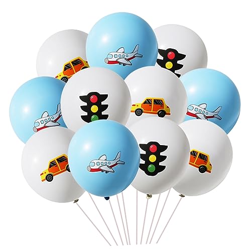 WESIEVYA 30St fröhliche Autoballons Flugzeugballon Autodekoration Massenballons Ballons Auto Luftballons für Partys Flugzeugdekorationen bedruckte Luftballons Latexballons Partyballons von WESIEVYA