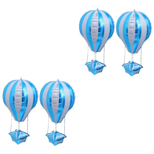 WESIEVYA 4 Stück Ballon wohnungsdeko wohnraumdeko the blue balloon polsterelemente Flugzeugspielzeug heiß hängen Spielzeug für Babyflugzeuge Babyspielzeug Kalibrator de Ebene Aluminiumfolie von WESIEVYA