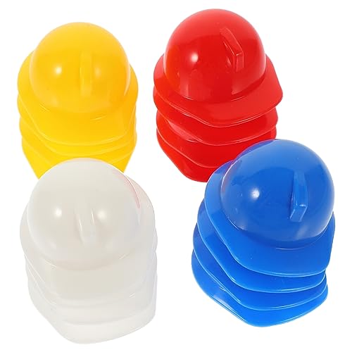 WESIEVYA 40St Mini-Bauhut puppenhelm puppenzubehör zierkappen Spielzeugdekoration Puppenhut Dekoration Puppenhüte Puppe Spielzeug Mini-Helm für Haustiere Cake Topper Helm Plastik von WESIEVYA