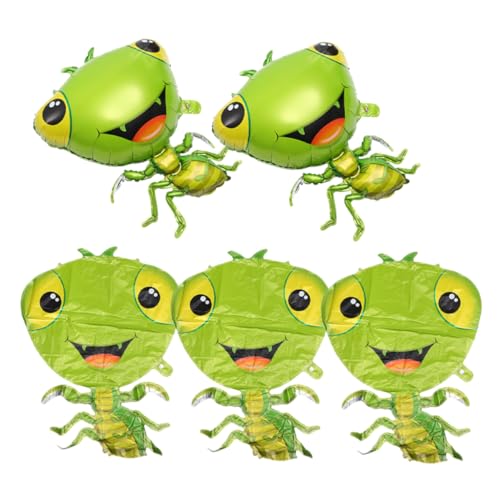 WESIEVYA 5 Stück Insektenballon Cartoon Ballon Dekorativer Partyballon Mantis Folienballon Niedliche Tierballons Aufblasbarer Folienballon Mantis Modellierballons Mantis von WESIEVYA