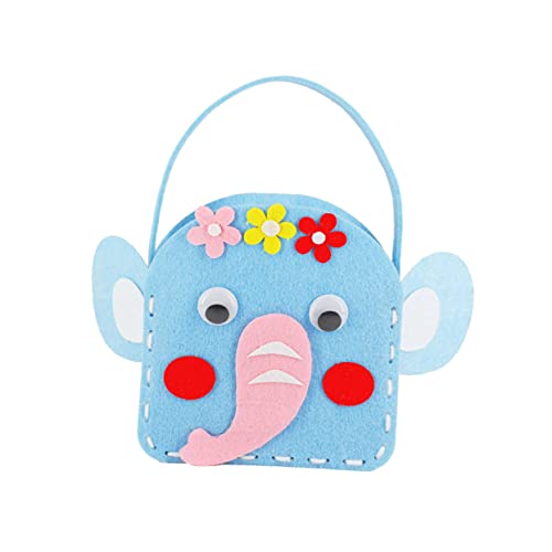 WESIEVYA 6 Satz Handtaschen Aus Vliesstoff Hand Nähzeug Cartoon Handtaschen Selber Machen Nähset Für Kindertaschen Pädagogisches Handgemachtes Spielzeug Kinderanzug Nadelfilz-kits von WESIEVYA