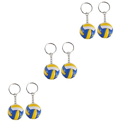 WESIEVYA 6 Stk Volleyball-Modellspielzeug Armband aus Volleyballseil Basketball-Sachen schlüsselanhänger schlüsselkette spielzeuge automatten DIY liefert Kindertaschenanhänger Legierung von WESIEVYA