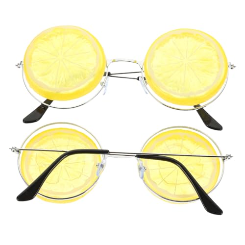 WESIEVYA 6 Stk Zitronengläser party brillen partybrille partygläser party glasses klare Gläser Strandsonnenbrille künstliche zitronen Bekleidung lustige Brille Cosplay-Party-Brille Yellow von WESIEVYA