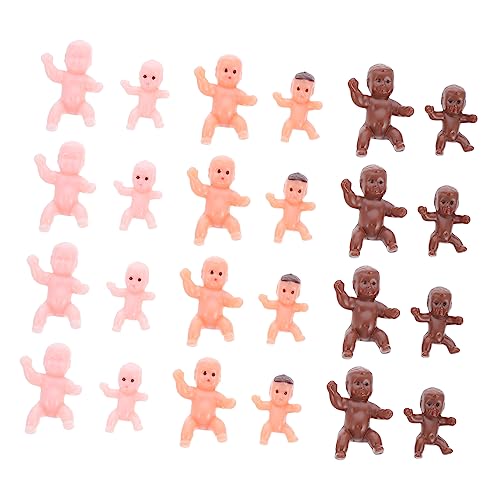 WESIEVYA 60st Babyspielzeug Aus Kunststoff Eiswürfelspiel Kleine Babys Königskuchen Babypuppe Winzige Babys -dusche-puppe - -eiswürfel-spiel Miniatur-babypuppen Plastik von WESIEVYA