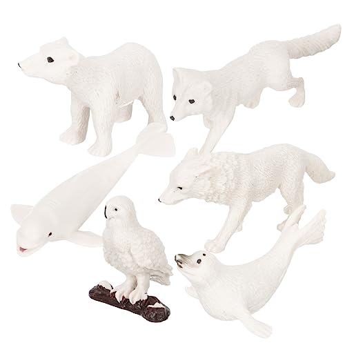 WESIEVYA 6St Tiermodelle für den Winter Spielzeugtiere Tierfiguren Spielzeug Minifiguren kindergeburtstags mitgebsel zabawki stymulujące rozwój Tierfiguren für Kinder Wintertierfiguren Abs von WESIEVYA