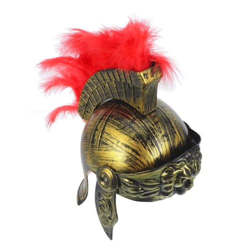 WESIEVYA Antiker Römischer Kriegerhut Dekorativer Soldatenhut Soldat Performance Hut Vintage Helm Römischer Helm Kopfbedeckung Cosplay Helm Römisches Kostüm Männer Römischer Helm von WESIEVYA