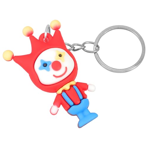 WESIEVYA Clown-Puppen-Schlüsselanhänger Clown-Statue Clown-Schlüsselanhänger Lanyard lustige schlüsselanhänger süßer schlüsselanhänger Rucksack-Schlüsselanhänger kleiner Schlüsselanhänger von WESIEVYA