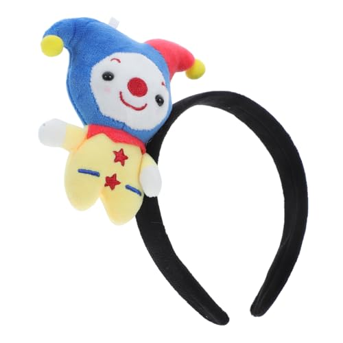 WESIEVYA Clown Stirnband Zirkus Haarteil Clown Schuhe Alberne Hüte Clown Hüte Clown Zubehör Clown Kostüm Regenbogen Stirnband Clown Perücke Stirnbänder Kostüme Halloween Horn von WESIEVYA