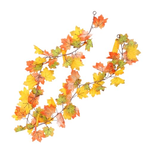 WESIEVYA Halloween Dekoration Halloween-Dekoration Geschenkidee wohnraumdeko Geschenkeidee Garten Anhänger Herbst-Herbst-Hängepflanze Künstliche Herbst-Ahornblätter-Girlande Herbstrebe pp von WESIEVYA