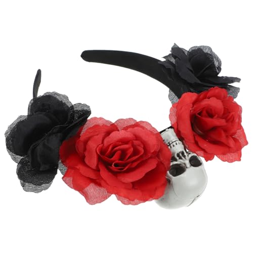 WESIEVYA Halloween- -stirnband Kostüm Halloween-accessoires Partylichter Gotisches Stirnband Halloween-dekorationen Im Freien Todesstirnbänder Maske Ornamente Girlande Funkeln Stoff von WESIEVYA