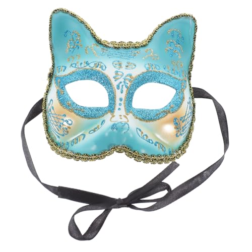 WESIEVYA Maske Cosplay Dekorativ Halloween Katzenkopf Partygeschenk Partyzubehör Plastik von WESIEVYA