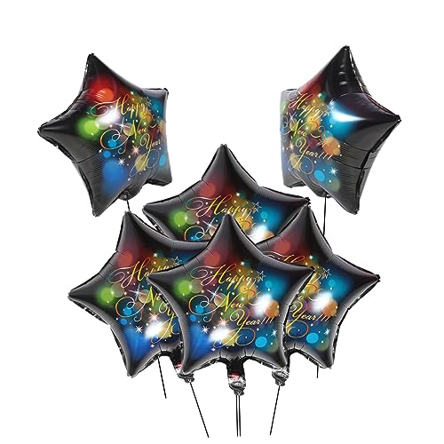 WESIEVYA Neujahrsballons Partyzubehör 20 Stück Aluminiumfolie Sternförmige Ballons Für Festliche Dekorationen von WESIEVYA