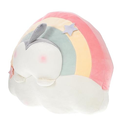 WESIEVYA Regenbogen-wurf-Kissen-Kissen Tiere Spielzeug Plüschfigurenspielzeug Regenbogen-plüschkissen Regenbogen-wurfskissen Plüschtiere Tierkissen Sofa-plüschkissen Plüschstoff Grey von WESIEVYA