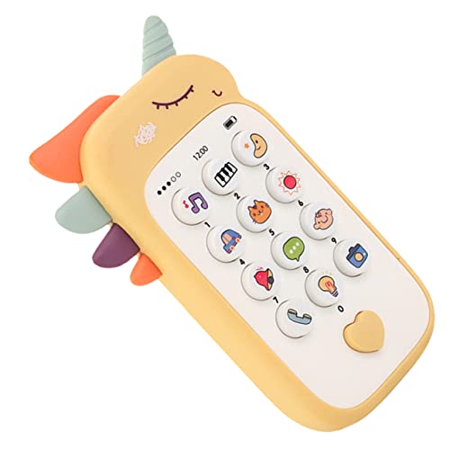 WESIEVYA Sensorik Spielzeug Handy Für Babyphone Entzückendes Cartoon-Telefon -Telefon Pädagogisches Telefonspielzeug Musik Klingt Telefon Musikspielzeug Plastik Yellow Montessori Spielzeug Baby von WESIEVYA