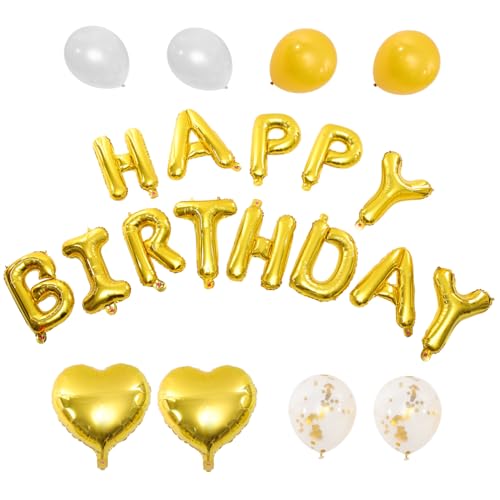 WESIEVYA Luftballons Set 1 Set Happy Birthday Luftballons Dekorationsset Für 30 Goldene Und Latexballons Für Frauen Perfekte Happy Birthday Feierdekorationen von WESIEVYA