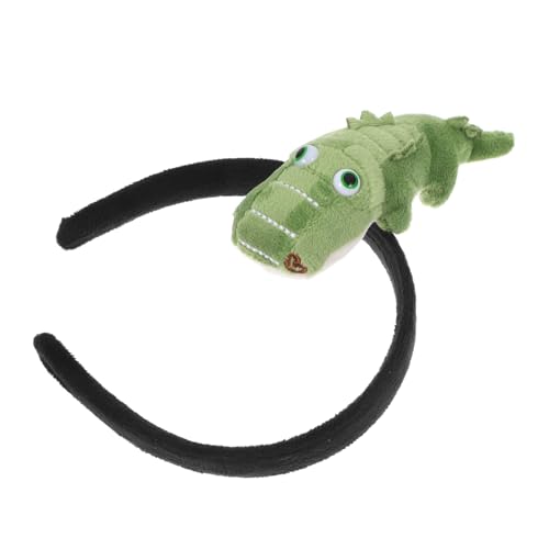 WESIEVYA Süßes Krokodil Cosplay Stirnband Party Kopfschmuck Plüschtier Stirnband Air Hoop Kopfbedeckung Cartoon Stirnband Photo Booth Prop von WESIEVYA