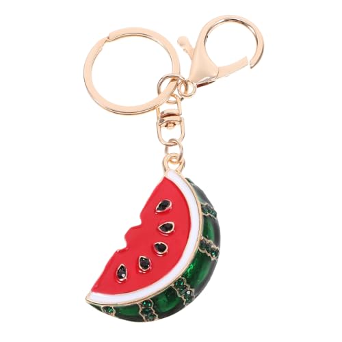 WESIEVYA Wassermelonen Schlüsselanhänger Gefälschte Wassermelonen Charms Obst Schlüsselanhänger Coole Schlüsselanhänger Künstliche Wassermelonenscheiben Lustige Schlüsselanhänger von WESIEVYA