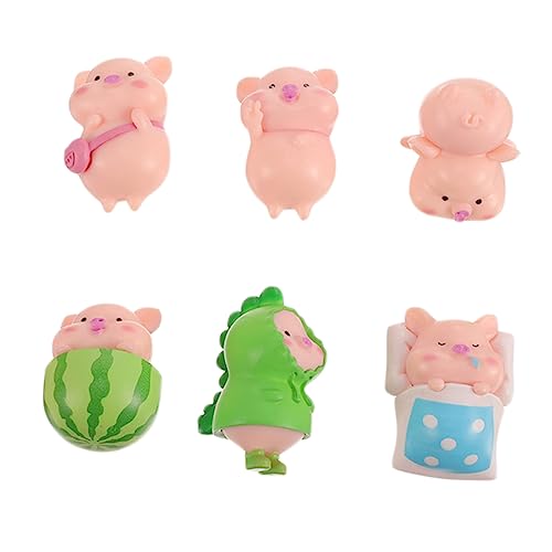 WESIEVYA üße Cartoon Schweinchen Miniatur Figuren Piggy Doll Dekoration Für Mikrolandschaft Und Szenen Zufällige Designs Ideal Für Fotografie Und Als Tischdekoration von WESIEVYA